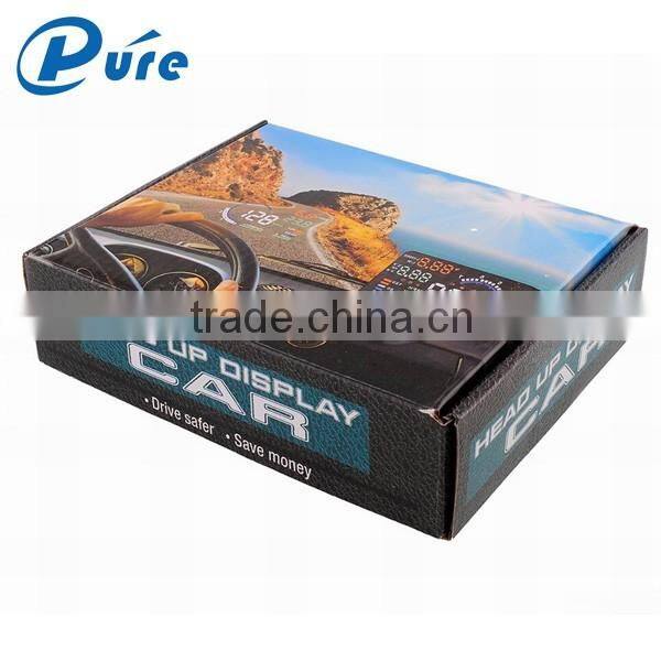 2016 A8 hud new design 5.5" car hud head up display overspeed wanring speedometer support OBDII protocol