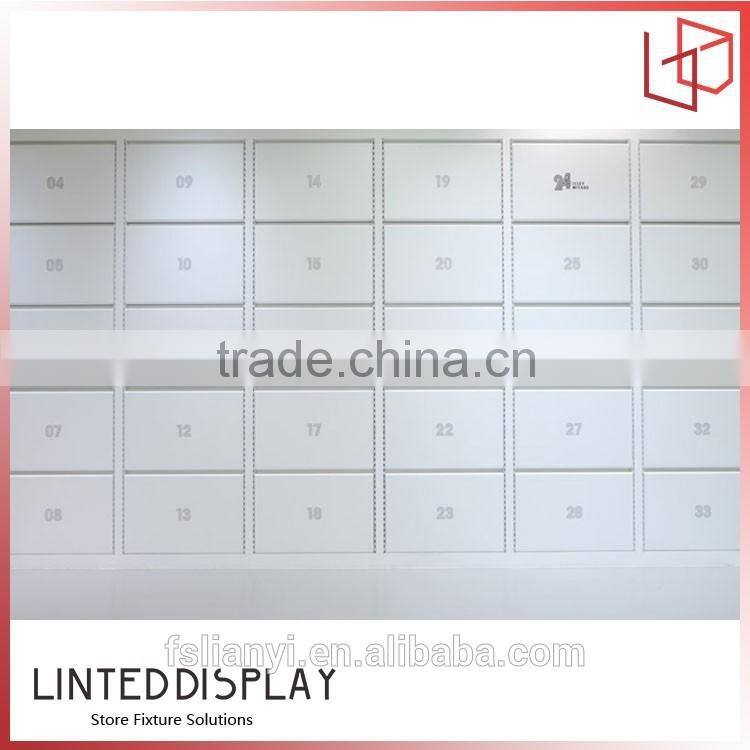 Modern style bag display cabinet kiosk for handbag store design