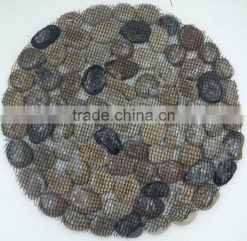 Garden pack of 2 Stepping Pebble Stones on mesh borders
