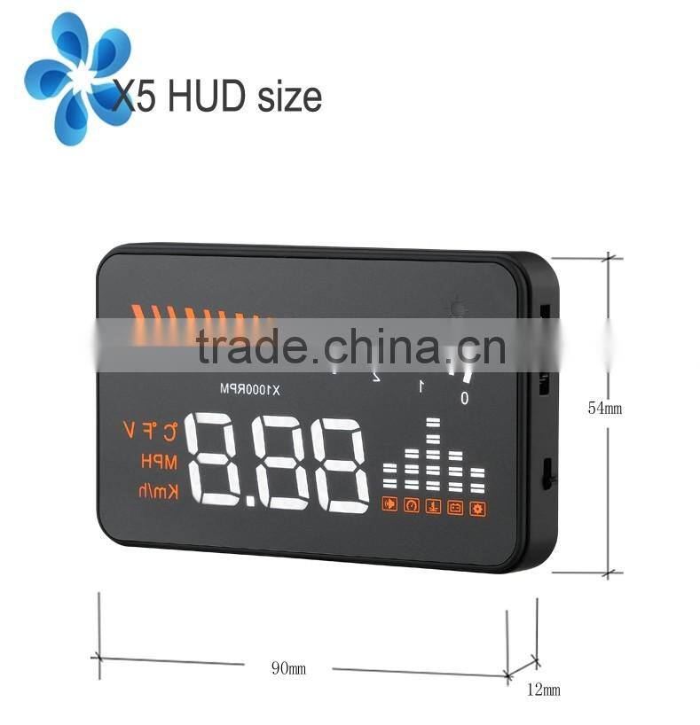 Vehicle-mounted HUD X5 car HUD windscreen fuel consumption speed car