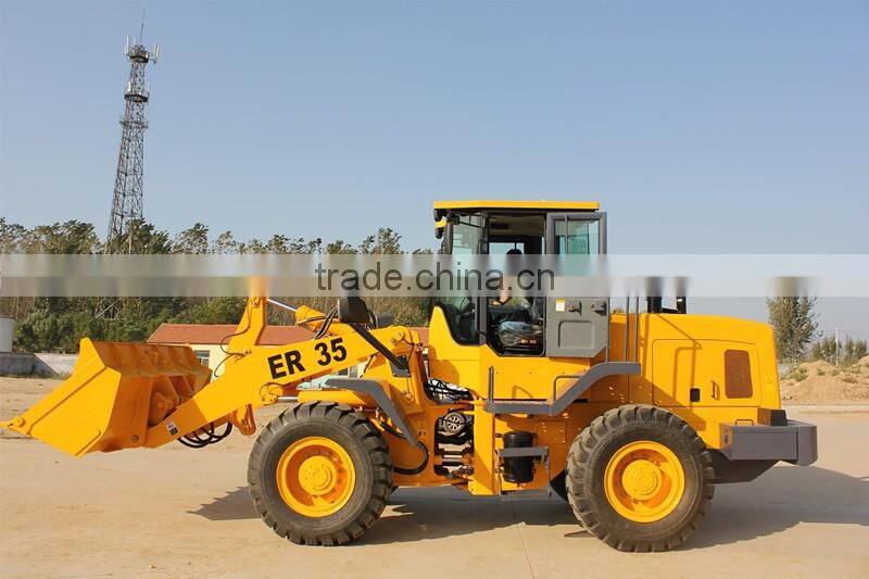 Everun Er20 Articulated Small Wheel Loader with Snow Blade