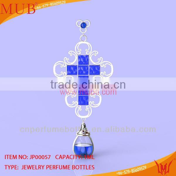 Glass Jewelry Jesus Cross Shape Earring Glass Bottle