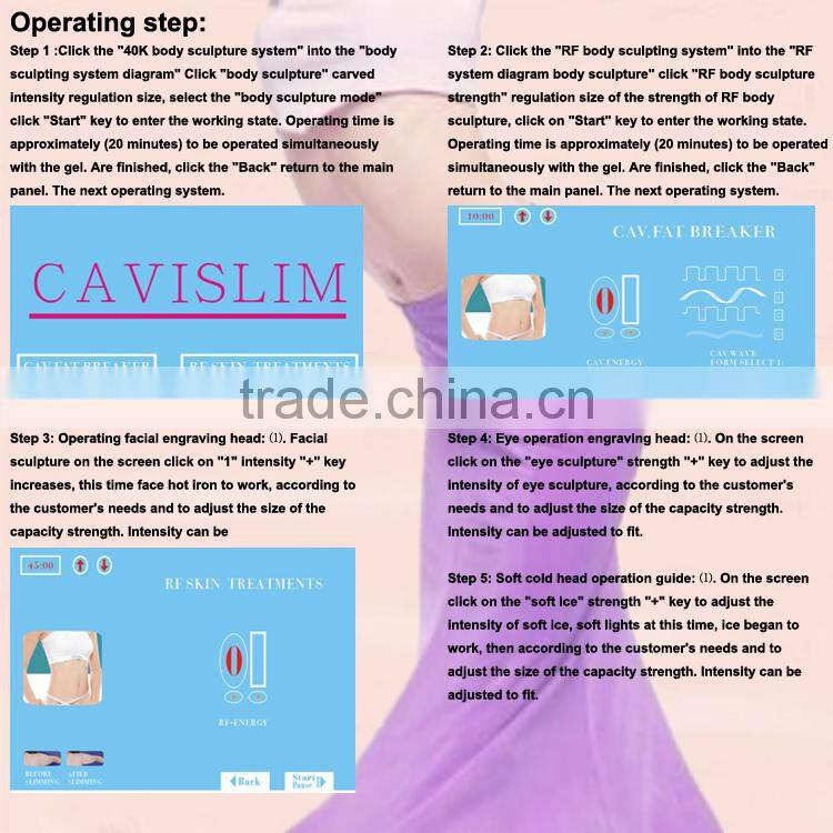 Home use vacuum and cavitation Ultrasonic liposuction weight loss machine factory price
