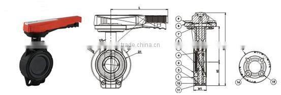 PVC UH Butterfly Valve (Without Flange)