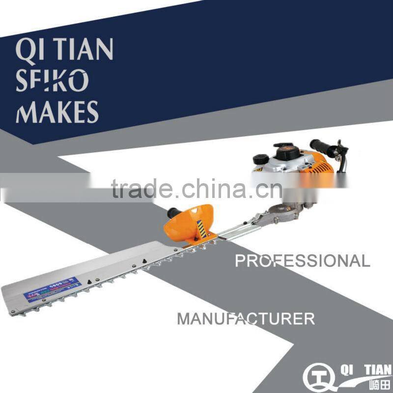 2015 hot sale cheap gardon tools of two blade rotated hand gasoline long pole hedge trimmer