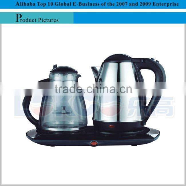 stainless steel kettle wiht plastic tea pot
