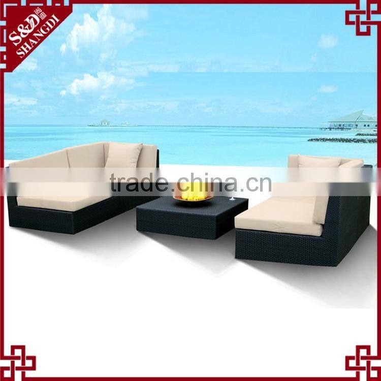 UV protection rattan outdoor furniture patio sectional lounge set
