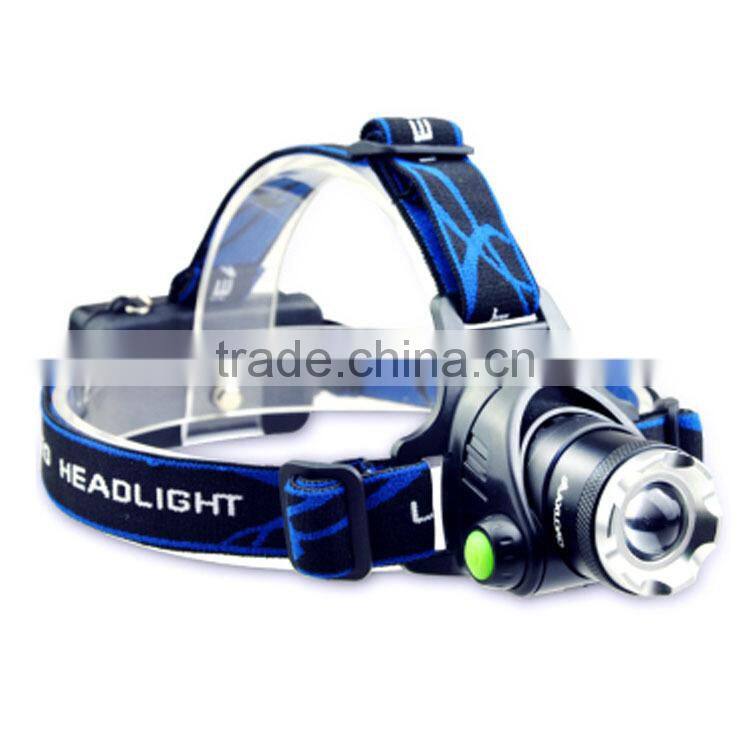 hot selling led headlamp 2x18650 rechargeable li-ion batteries ultrabright XML-T6 LED headlamp