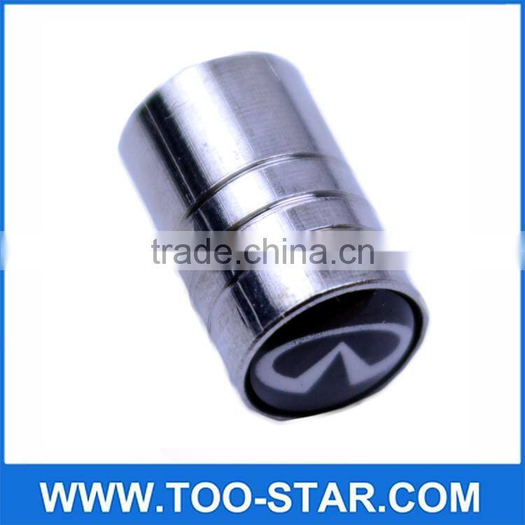 Silver Chrome Auto Car Wheel Decorations Tire Air Valve Caps Stem Cover With Infiniti Emblem