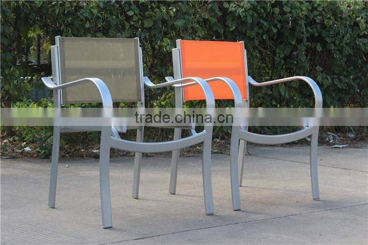 Commercial Mesh Coffee Set Aluminum Outdoor Furniture
