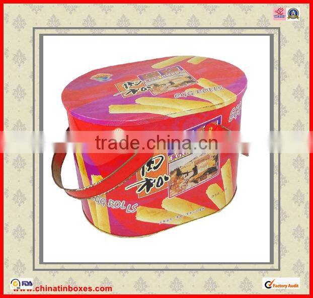 with 2 lids lollipop oval gift metal box