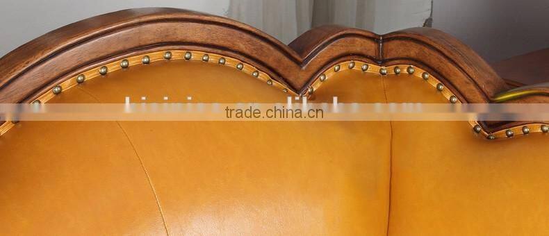 American modern concise genuine leather corner sofa set
