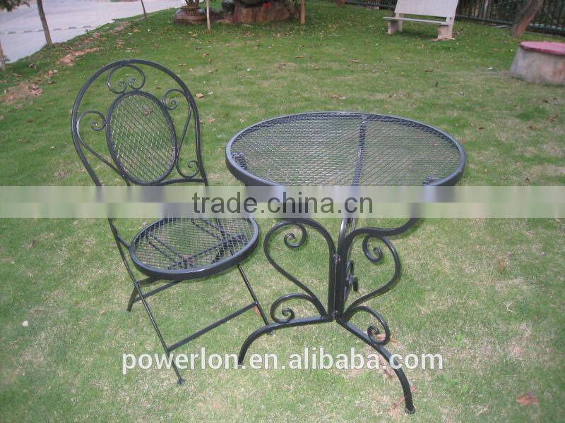Power Coated Anti-White KD Metal Round Coffee Table