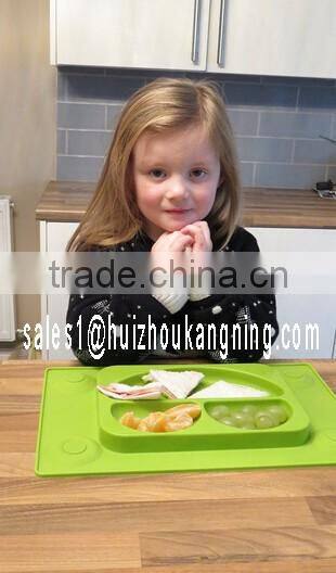 Silicome Suction Bowl Sectional Baby Plate/Placemat