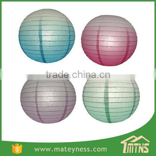 Ombre Colored Printed Paper Lanterns