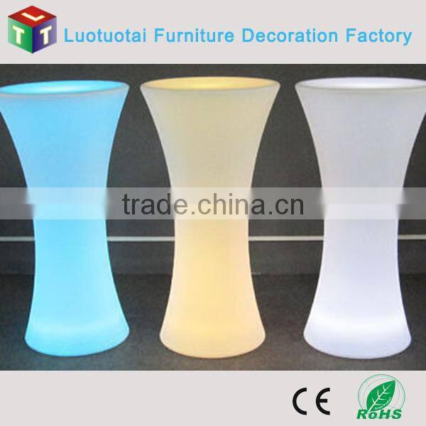 round Led table /RGBW color change plastic remote control led glowing table