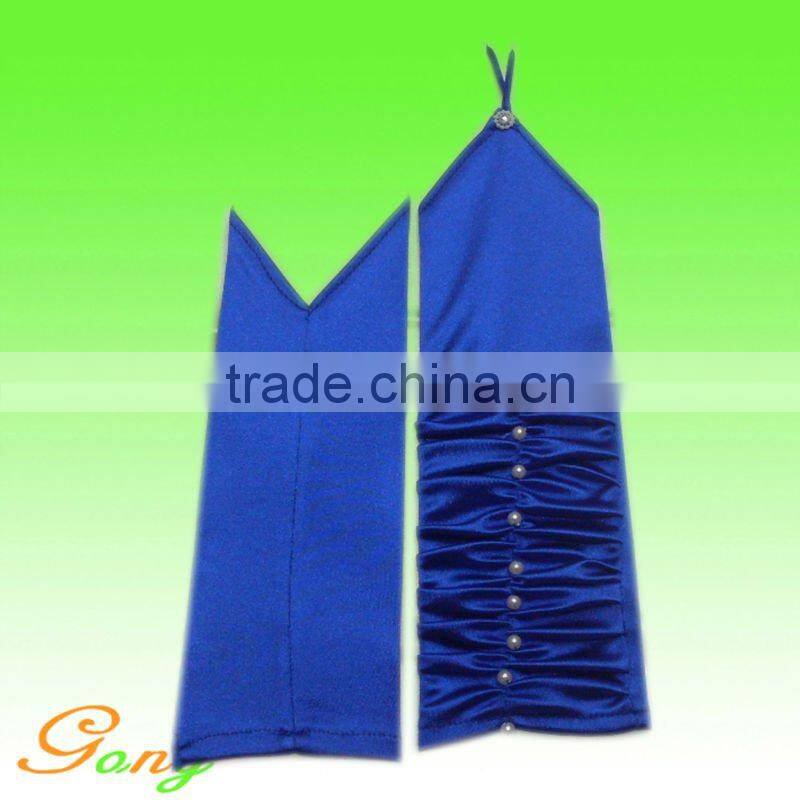 Custom Short White Satin Gloves