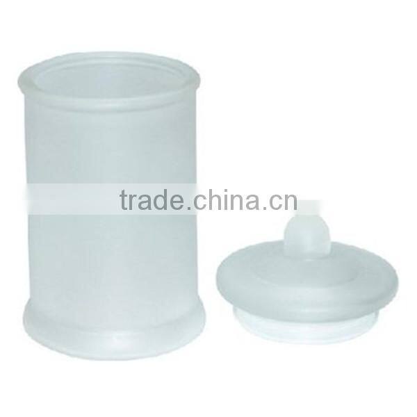 Wholesale Sublimation Cylinder Empty Glass Storage Bottle Candy Jar With Lid