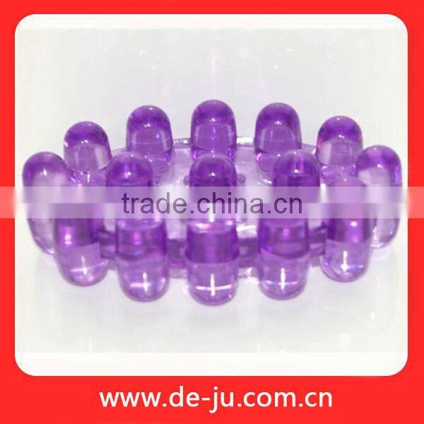 Wholesale Cheap Purple Transparent Small Balls Oval Plastic Head Massger
