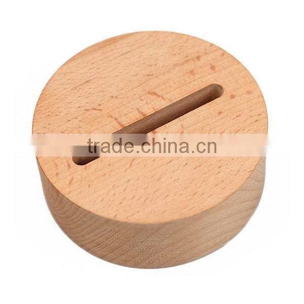 3D wooden lamp base wooden material customized desk lamp real natural wooden bases