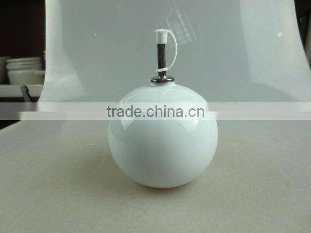 round porcelain sauce bottle