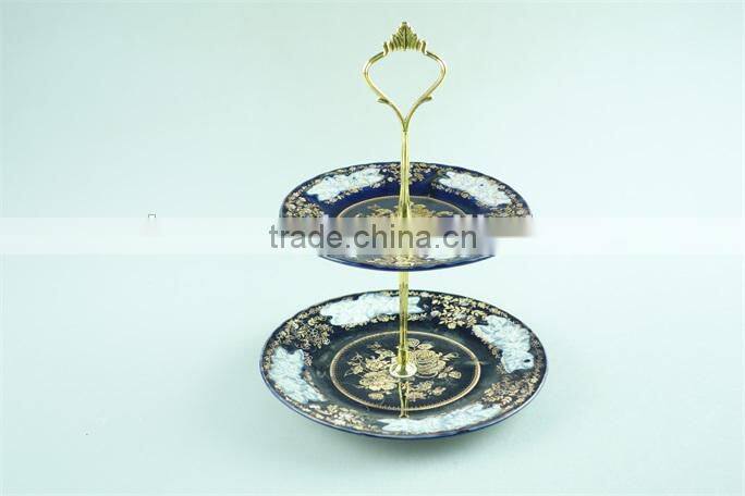 Glazed ceramic cake stand with color box in stock