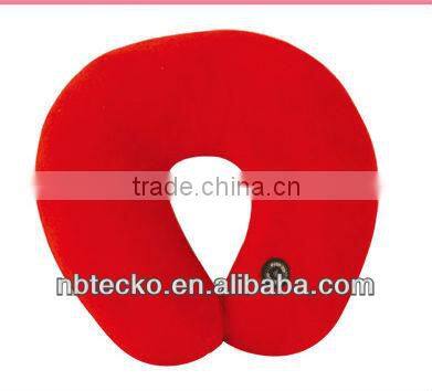 High quality U shape neck pillow with button to fix