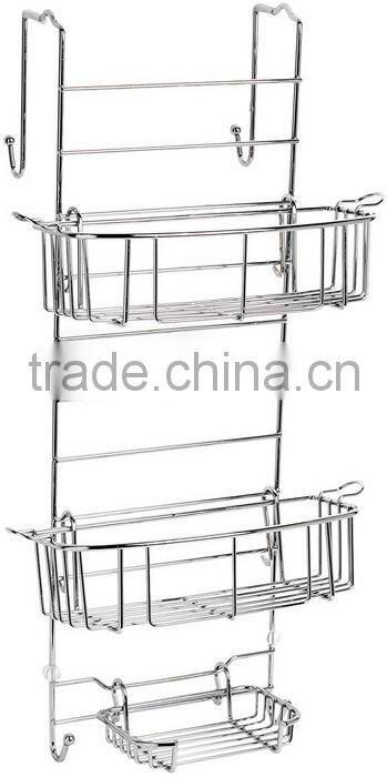 Metal Wire Hanging Bathroom Storage Rack Over The Door