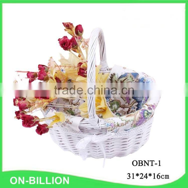 Wholesale white wicker valentine gift basket supplier