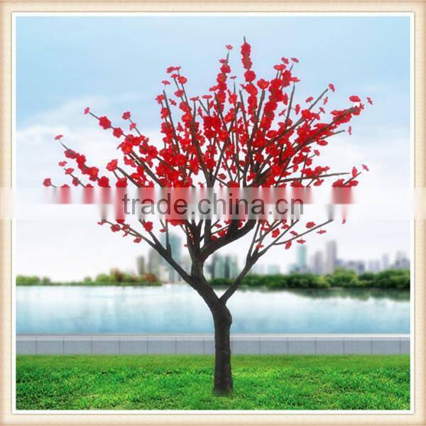 SJM0912184 China garden supplies large plastic artificial plants LED plants with silk blossom flower