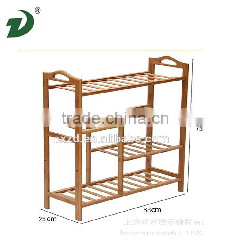 2015 New Design Knocked Down wooden shoe rack