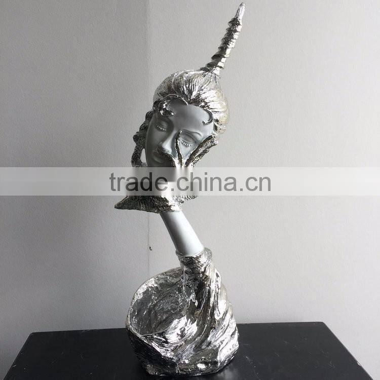 Resin art head statue