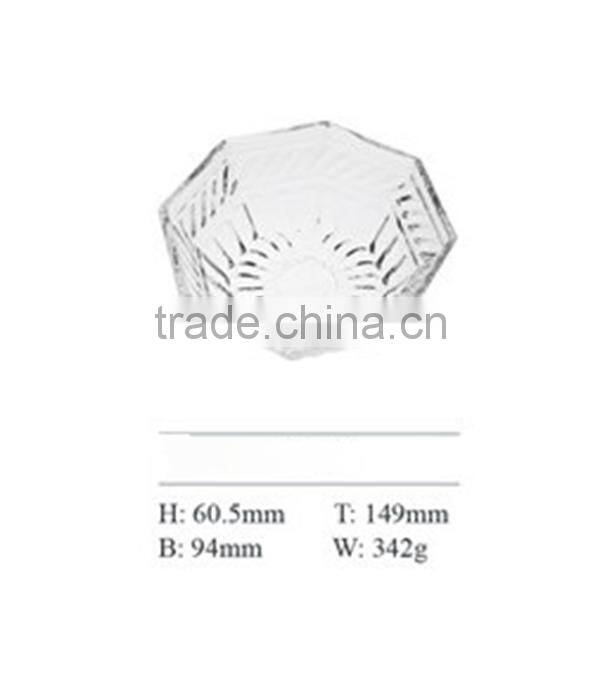 Heat resistant round glass bowl 400ml