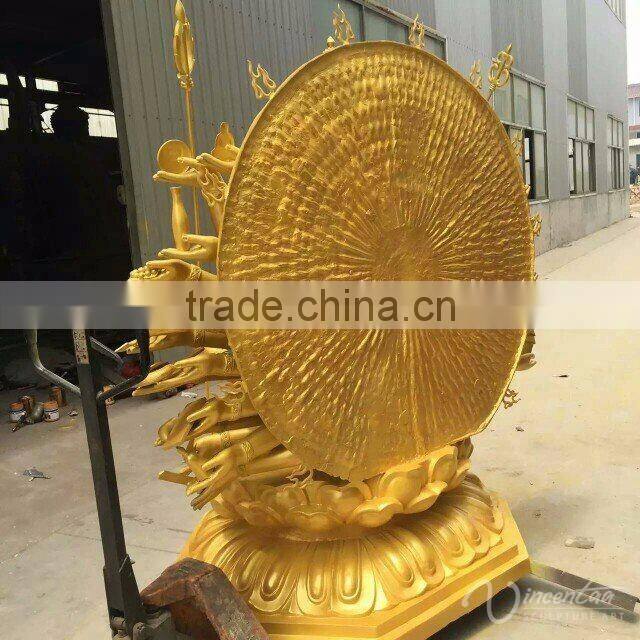 Bronze sculpture thousand hand buddha kuan yin statue