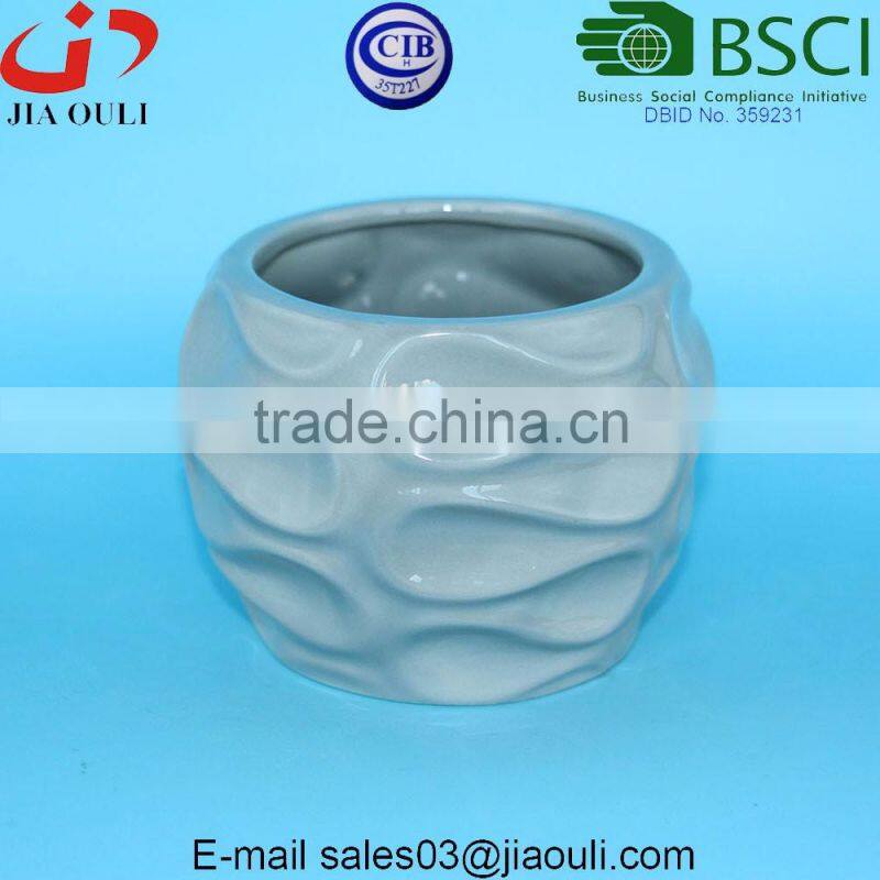 Cheap Ceramic pots for plants, planter pot with saucer