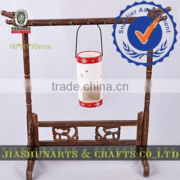 Christmas House Ceramics Hanging Candle Holder