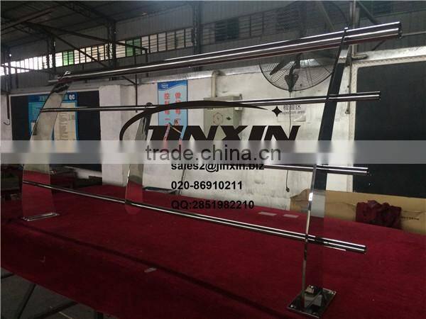 JINXIN inox rod railing stair balustrade with solid wood handrail / stair handrail / stair balustrade