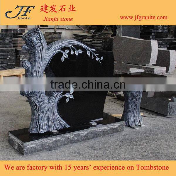 Modern Granite Tree Design Carving Monument Headstone