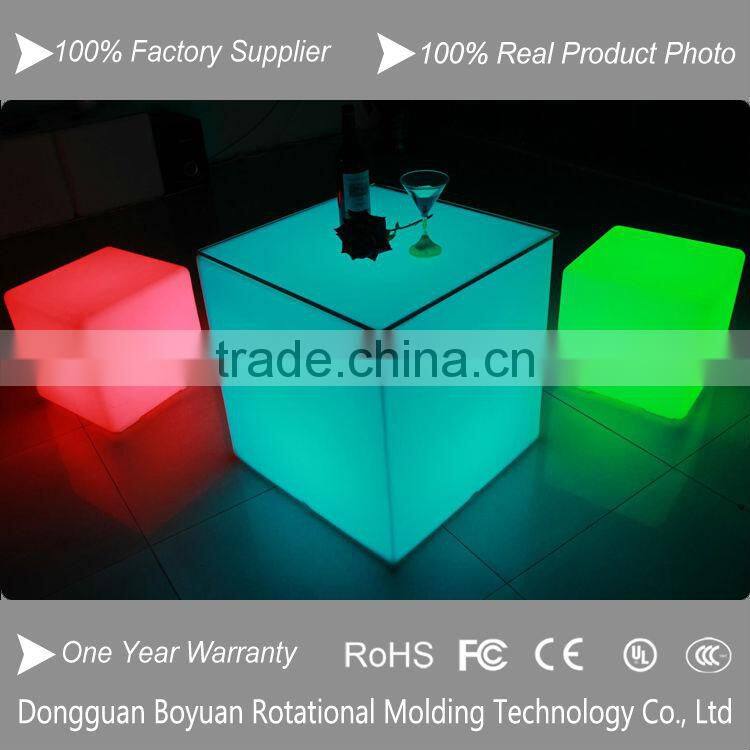 Low price led cube stools with color changing