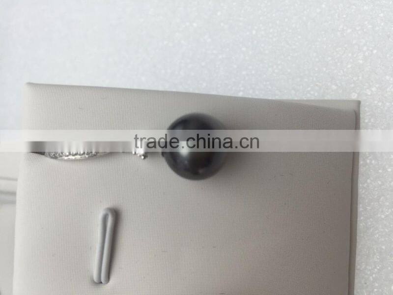 Modern Designs 11-12mm Black Tahitian Pearl Earrings