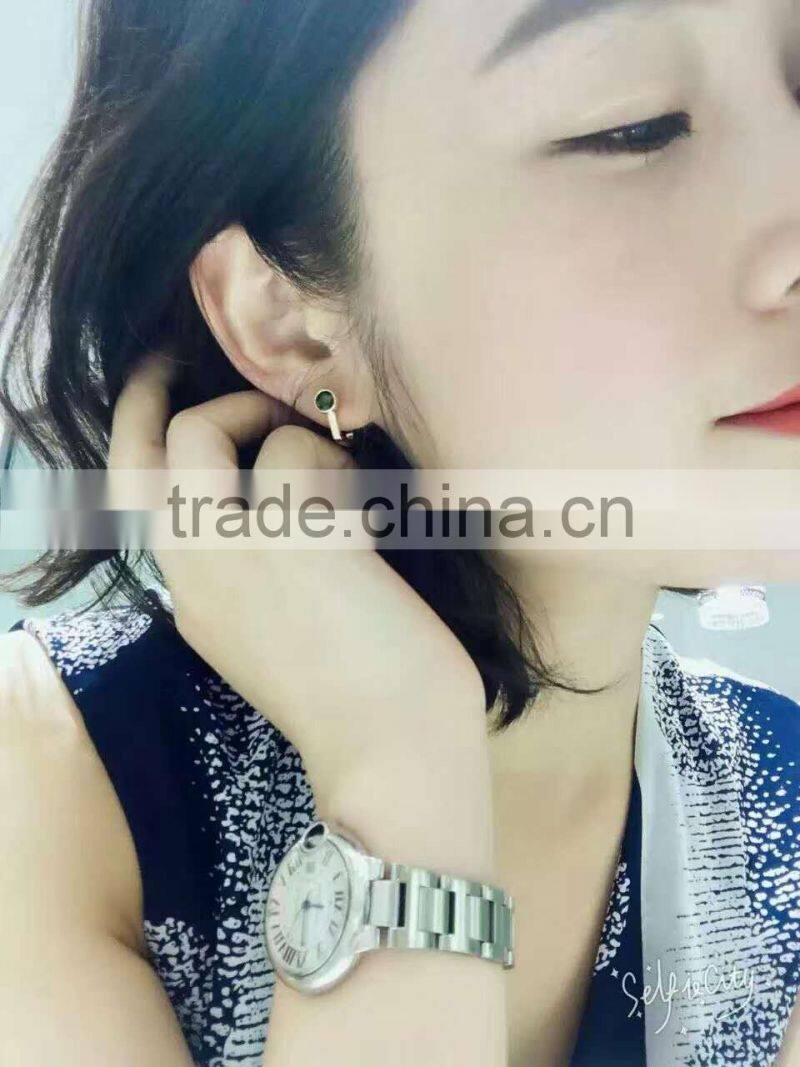 2016 AAA 6.5-7mm Akoya pearl with 18k yellow gold earring