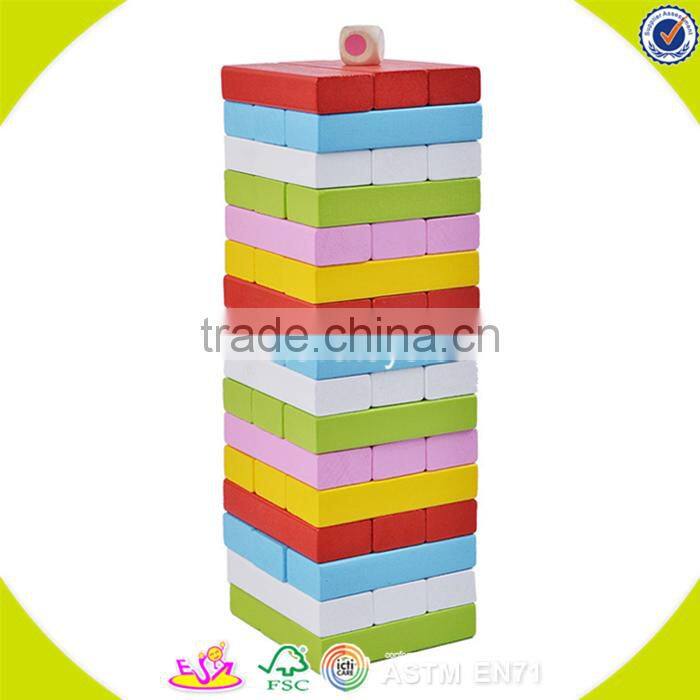 Wholesale funny kids wooden stacking animal blocks toy hot sale interesting baby wooden stacking animal blocks toy W13D095