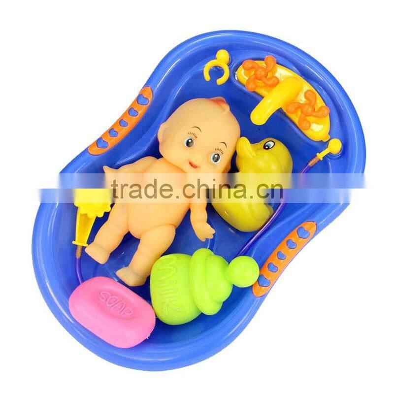 Cheap Hot Wholesale Pretend Play Toy OEM Plastic Baby Doll With Shower Accessories