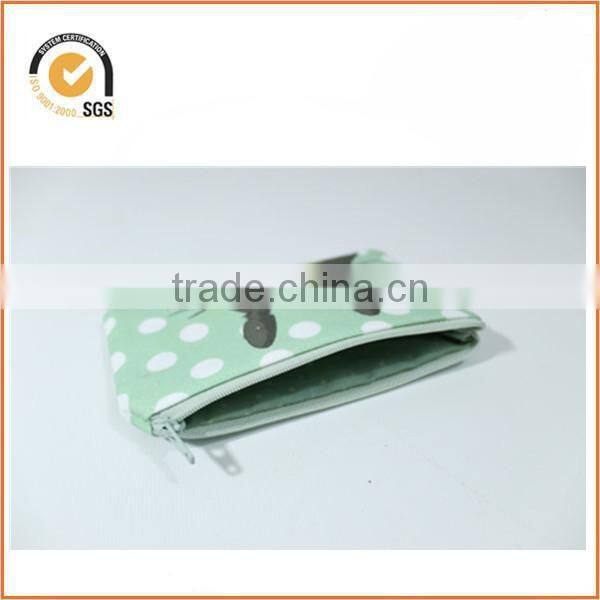 Totoro Zipper Pouch / Camera Bag in Miyazaki's My Neighbor Totoro Mint Polka Dots by Chiqun Dongguan CQ-H03002