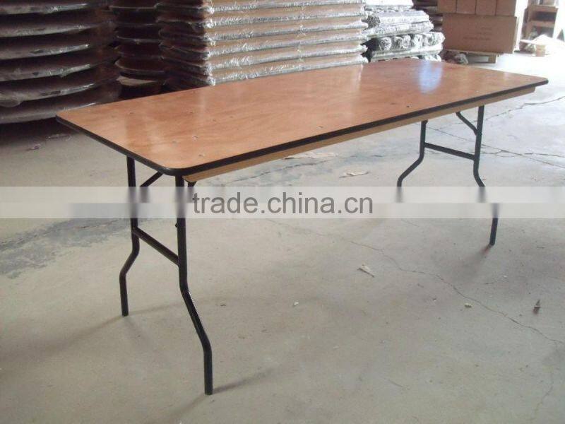 Used Plywood Banquet Rectangle 8ft Folding Tables For Sale