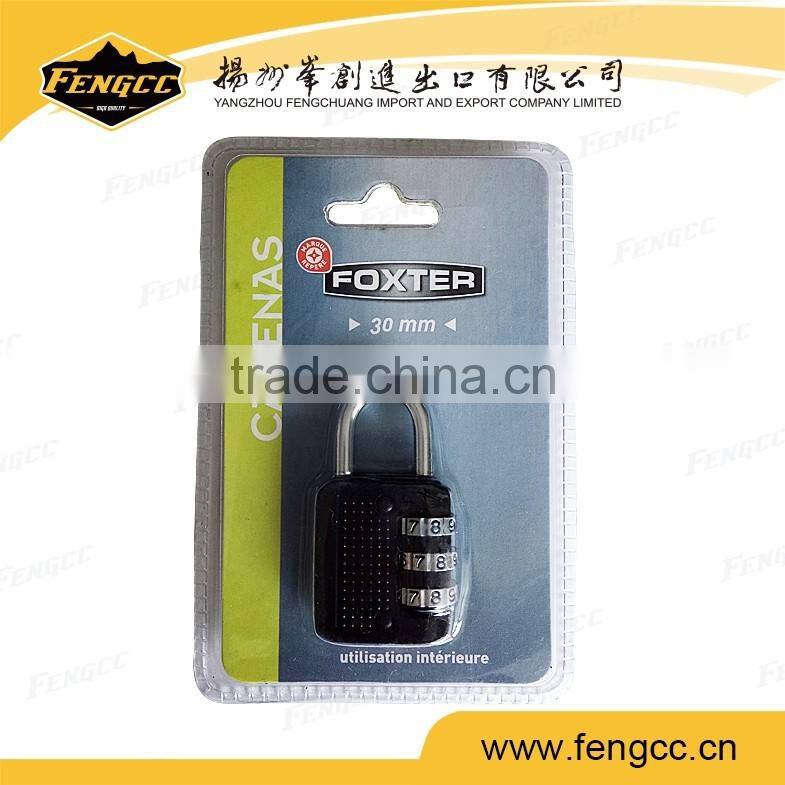 Red color TSA code luggage lock password combination lock for international travel