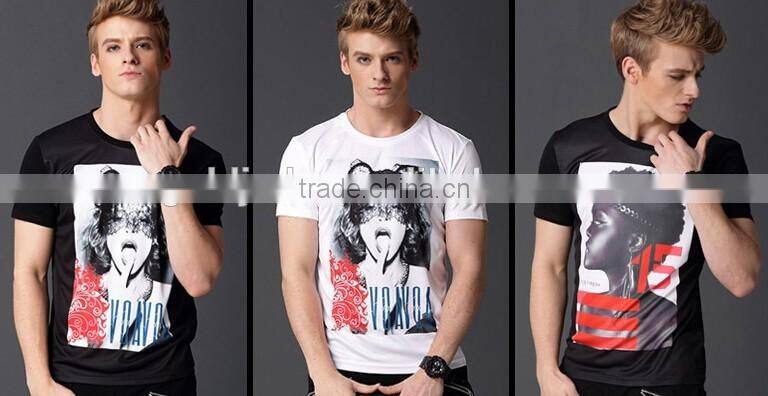 Factory OEM fashion style tee O neck printing men t-shirt