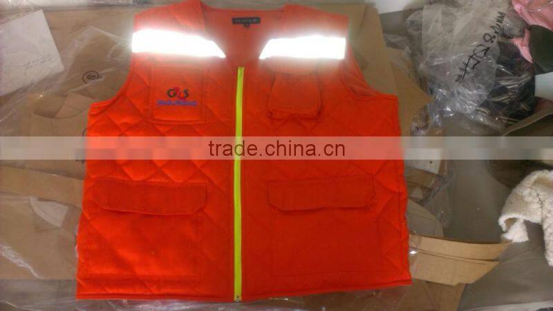mens softshell bodywarmer gilet work wear orange