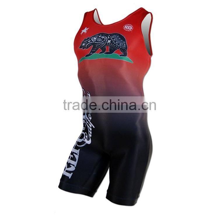 Breathable and stretachable cheap wrestling singlets