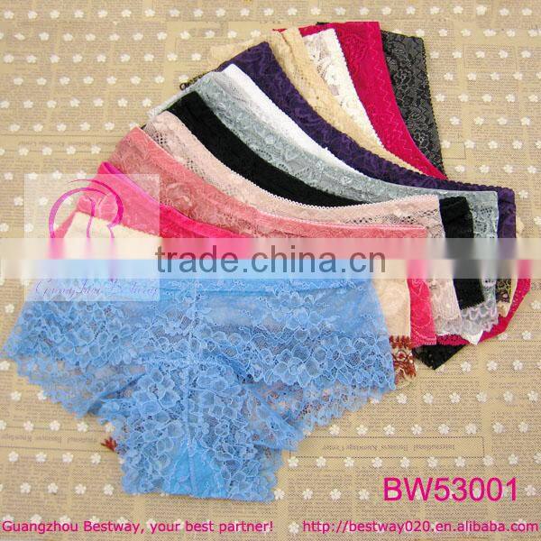 Girls transparent lace underwear